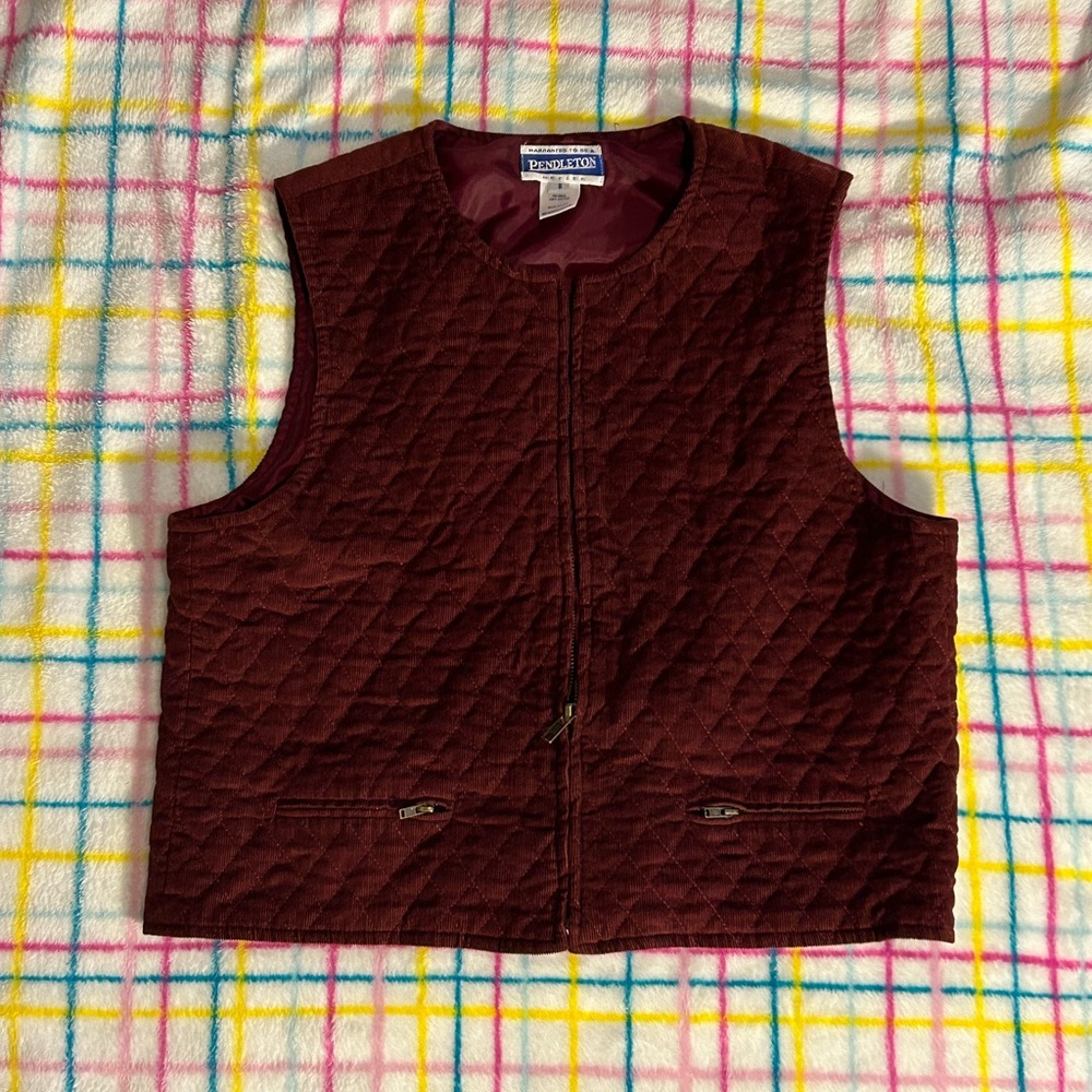 Pendleton petite size 8 vest corduroy